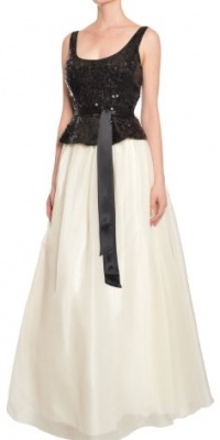 BADGLEY MISCHKA Sequins Silk Eve Gown Dress 10 BADGLEY MISCHKA Sequins Silk Eve Gown Dress 10