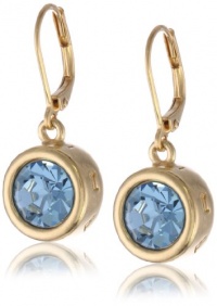 T Tahari Essentials Gold and Aqua Signature Drop Earrings T Tahari Essentials Gold and Aqua Signature Drop Earrings