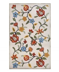 Presenting a likeness to early Nordic embroidered textiles, the Vision III area rug updates this gorgeous floral motif with stunning color. Hand-tufted using Liora Manne's exclusive Lamontage weaving process, this design offers ultimate durability for beauty that lasts, no matter the setting. Presenting a likeness to early Nordic embroidered textiles, the Vision III area rug updates this gorgeous floral motif with stunning color. Hand-tufted using Liora Manne's exclusive Lamontage weaving process, this design offers ultimate durability for beauty that lasts, no matter the setting.