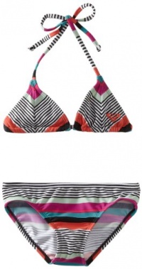 Roxy Kids Girls 7-16 Tiki Tri Set, True Black, 12 Roxy Kids Girls 7-16 Tiki Tri Set, True Black, 12