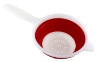 PROGRESSIVE Collapsible 1.5 Quart Hand Strainer - Red PROGRESSIVE Collapsible 1.5 Quart Hand Strainer - Red