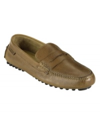 Crafted in supple, textured leather and supported with non-visible Nike Air technology, these Cole Haan drivers make a great choice on the job or out on the town. Crafted in supple, textured leather and supported with non-visible Nike Air technology, these Cole Haan drivers make a great choice on the job or out on the town.