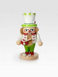 Here's a sweet addition to your nutcracker collection, completely hand-crafted in Germany and detailed with holiday peppermints.6½ X 6 X 11HCarved woodMade in Germany Here's a sweet addition to your nutcracker collection, completely hand-crafted in Germany and detailed with holiday peppermints.6½ X 6 X 11HCarved woodMade in Germany