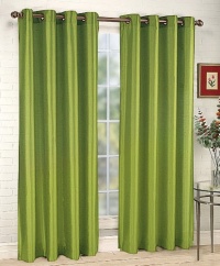 Stylemaster Tribeca 56 by 95-Inch Faux Silk Grommet Panel, Emerald Stylemaster Tribeca 56 by 95-Inch Faux Silk Grommet Panel, Emerald