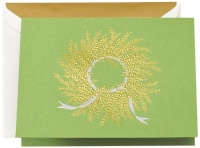 Crane & Co. Hand Engraved Wheat Wreath Holiday Card (KN9204V) Crane & Co. Hand Engraved Wheat Wreath Holiday Card (KN9204V)