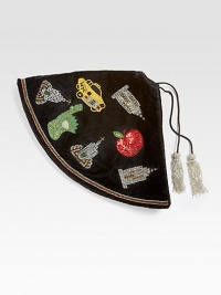 EXCLUSIVELY AT SAKS. A glittery tree skirt in soft velvet with hand-embroidered symbols of the city that never sleeps, from renowned designer Sudha Pennathur. HandcraftedVelvet with bead embroidery30 diam.Dry cleanImported EXCLUSIVELY AT SAKS. A glittery tree skirt in soft velvet with hand-embroidered symbols of the city that never sleeps, from renowned designer Sudha Pennathur. HandcraftedVelvet with bead embroidery30 diam.Dry cleanImported