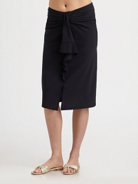 Soft pleating lends flattering appeal to this sleek design. Plus, it's versatile. It can be worn as a skirt or dress. Pull-on styleDraped, pleated frontCan be worn as a skirt or dress73% polyamide/27% elastaneHand washImported Soft pleating lends flattering appeal to this sleek design. Plus, it's versatile. It can be worn as a skirt or dress. Pull-on styleDraped, pleated frontCan be worn as a skirt or dress73% polyamide/27% elastaneHand washImported