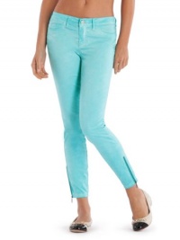 GUESS Brittney Ankle Skinny Pants with Zip, WASHED ISLAND BLUE (25) GUESS Brittney Ankle Skinny Pants with Zip, WASHED ISLAND BLUE (25)