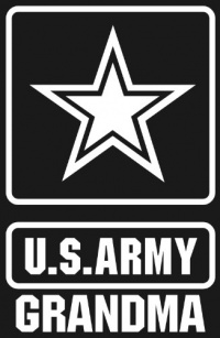 U.S. ARMY GRANDMA STAR Logo white window or bumper sticker U.S. ARMY GRANDMA STAR Logo white window or bumper sticker
