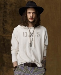 The always-indispensable fleece hoodie transitions from a casual essential to a rugged downtown favorite with a surplus-inspired graphic. The always-indispensable fleece hoodie transitions from a casual essential to a rugged downtown favorite with a surplus-inspired graphic.