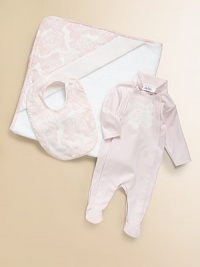 Baby will be comfy and cozy in this plush, terry cotton blanket with hood.33½X33½CottonMachine washImported Baby will be comfy and cozy in this plush, terry cotton blanket with hood.33½X33½CottonMachine washImported