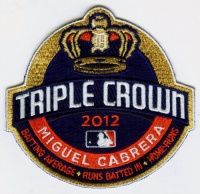 Miguel Cabrera Triple Crown Winner Detroit Tigers Logo Patch (2012) Miguel Cabrera Triple Crown Winner Detroit Tigers Logo Patch (2012)
