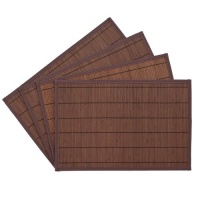 Benson Mills Bali Bamboo Placemats, Chocolate, Set of 4 Benson Mills Bali Bamboo Placemats, Chocolate, Set of 4