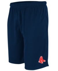 Get a leg up on the competition with these Boston Red Sox team shorts from Majestic. Get a leg up on the competition with these Boston Red Sox team shorts from Majestic.