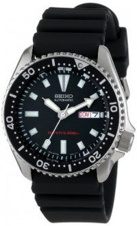 Seiko Men's SKX173 Stainless Steel and Black Polyurethane Automatic Dive Watch Seiko Men's SKX173 Stainless Steel and Black Polyurethane Automatic Dive Watch