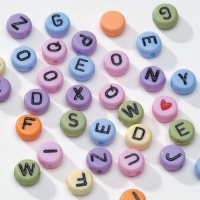 Alphabet Beads 7mm 250/Pkg-Multi Color Round Alphabet Beads 7mm 250/Pkg-Multi Color Round