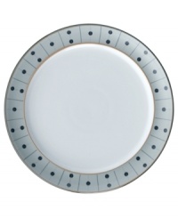 A true gem, the Amethyst Stone wide-rimmed salad plates feature a festive dot and line motif on slate-colored stoneware from Denby's collection of dinnerware. The dishes can work alone with their playful theme or they can be paired with simply glazed Amethyst pieces for a well-balanced and uniquely customized table setting. A true gem, the Amethyst Stone wide-rimmed salad plates feature a festive dot and line motif on slate-colored stoneware from Denby's collection of dinnerware. The dishes can work alone with their playful theme or they can be paired with simply glazed Amethyst pieces for a well-balanced and uniquely customized table setting.