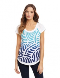 Lucky Brand Women's Dip Dye Applique Tee Lucky Brand Women's Dip Dye Applique Tee