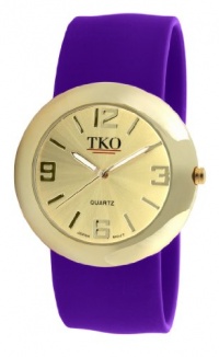 TKO ORLOGI Women's TK614-GVT Gold Slap Metal Violet Watch TKO ORLOGI Women's TK614-GVT Gold Slap Metal Violet Watch