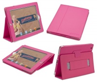 Devicewear Peak iPad 2/3/4 Case: Pink Vegan Leather Cover and Flip Stand with Elastic Hand Strap and Magnetic Closure Devicewear Peak iPad 2/3/4 Case: Pink Vegan Leather Cover and Flip Stand with Elastic Hand Strap and Magnetic Closure