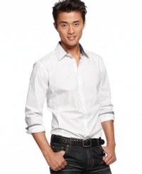 You'll soon be referring to this stylish woven dot shirt by INC International Concepts as your new favorite button down. (Clearance) You'll soon be referring to this stylish woven dot shirt by INC International Concepts as your new favorite button down. (Clearance)