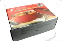 Red Enameled Cast Iron 8 Qt. Oval Dutch Oven Casserole Red Enameled Cast Iron 8 Qt. Oval Dutch Oven Casserole