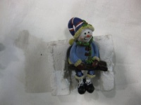 Smiling Snowman X-Games Skiier Shelf / Fireplace Mantle Sitter! Snowman Is Wearing a Dark Blue Striped Hat & Baby Blue Jacket And Is Holding His Skis. A Fun, Colorful, & Festive Addition To Your Family's Christmas Decorations. Numerous Additional Coordina Smiling Snowman X-Games Skiier Shelf / Fireplace Mantle Sitter! Snowman Is Wearing a Dark Blue Striped Hat & Baby Blue Jacket And Is Holding His Skis. A Fun, Colorful, & Festive Addition To Your Family's Christmas Decorations. Numerous Additional Coordina