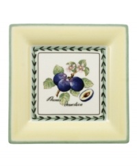 A contemporary shape with a classic pattern, the square salad plates from Villeroy & Boch's French Garden collection are a fun way to personalize your dinnerware and dishes with this mix-and-match set. A contemporary shape with a classic pattern, the square salad plates from Villeroy & Boch's French Garden collection are a fun way to personalize your dinnerware and dishes with this mix-and-match set.