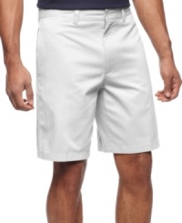 Elevate your warm-weather style with the clean lines of these flat-front shorts from Club Room. Elevate your warm-weather style with the clean lines of these flat-front shorts from Club Room.