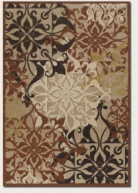 Couristan 5714/0136 URBANE Gatesby 28-Inch by 94-Inch Polypropylene Area Rug, Tan/Terra Cotta