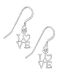 A show of affection and style. Giani Bernini delivers a look that's quite appealing in its drop earrings, set in sterling silver. Approximate drop: 1-1/4 inches. A show of affection and style. Giani Bernini delivers a look that's quite appealing in its drop earrings, set in sterling silver. Approximate drop: 1-1/4 inches.