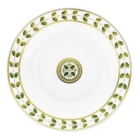 Inspired by designs from the Empire period, Constance is composed of a fresh composition that renders it a timeless classic. Elegantly outlined in gold, acorns and oak leaves, symbolizing strength and longevity, accent its delicate watercolor palette of greens. Inspired by designs from the Empire period, Constance is composed of a fresh composition that renders it a timeless classic. Elegantly outlined in gold, acorns and oak leaves, symbolizing strength and longevity, accent its delicate watercolor palette of greens.
