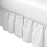 Fresh Ideas Ruffled Poplin Bedskirt Twin, White