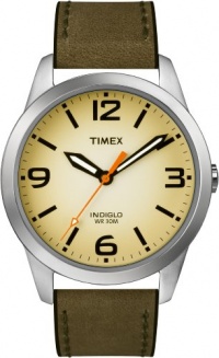 Timex Men's T2N632 Weekender Classic Casual Olive Leather Strap Watch Timex Men's T2N632 Weekender Classic Casual Olive Leather Strap Watch
