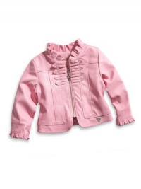 GUESS Kids Girls Baby Girl Faux-Leather Jacket (12-24M), PINK (18M) GUESS Kids Girls Baby Girl Faux-Leather Jacket (12-24M), PINK (18M)