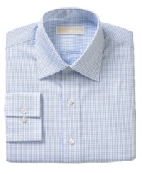 Versatile enough for year-round style and everyday cool, this comfortable cotton dress shirt from Michael Kors is a primetime player for workweek rotation. Versatile enough for year-round style and everyday cool, this comfortable cotton dress shirt from Michael Kors is a primetime player for workweek rotation.