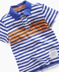 Ahoy style! This striped polo by Greendog has a cute nautical design for your favorite little shipmate. Ahoy style! This striped polo by Greendog has a cute nautical design for your favorite little shipmate.