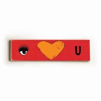 I Heart U 6x22 Solid Wood Sign Wall Decor Art I Heart U 6x22 Solid Wood Sign Wall Decor Art
