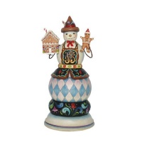Jim Shore Heartwood Creek Snowman Holding Gingerbread Man and Gingerbread House Musical Figurine, 10-3/4 Inches Jim Shore Heartwood Creek Snowman Holding Gingerbread Man and Gingerbread House Musical Figurine, 10-3/4 Inches