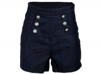 Sailor Denim Nautical Anchor Rockabilly High Waist Women's Shorts Hotpants Sailor Denim Nautical Anchor Rockabilly High Waist Women's Shorts Hotpants