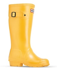 Hunter knee-high classic design fit for your little puddle splasher. Comfort cushioned footbed. Reflective safety patches and comfortable cushioned footbed. Woven nylon lining. Calendered outsole for sure-footing. Comes with drawstring bag. Hunter knee-high classic design fit for your little puddle splasher. Comfort cushioned footbed. Reflective safety patches and comfortable cushioned footbed. Woven nylon lining. Calendered outsole for sure-footing. Comes with drawstring bag.