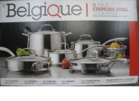 Belgique Stainless Steel Cookware, 11 Piece Set Belgique Stainless Steel Cookware, 11 Piece Set