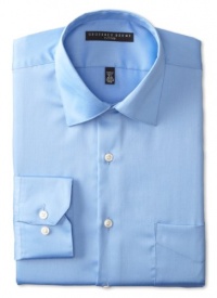 Geoffrey Beene Men's Fitted Sateen Dress Shirt, Blue, 16/32-33 Geoffrey Beene Men's Fitted Sateen Dress Shirt, Blue, 16/32-33