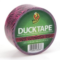 Duck Brand 280338 1.88-Inch by 10-Yard Printed Duct Tape, Pink Zebra, Pink/Black Duck Brand 280338 1.88-Inch by 10-Yard Printed Duct Tape, Pink Zebra, Pink/Black
