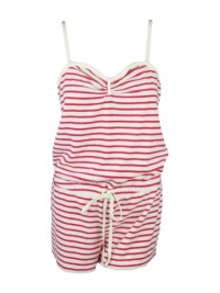Juicy Couture Womens Stripe Shorts Romper Juicy Couture Womens Stripe Shorts Romper