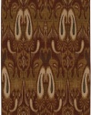 Area Rug 8x11 Rectangle Contemporary Salmon-Beige Color - Karastan Bellingham Collection