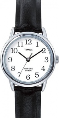 Timex Easy Reader Black Leather / White Dial Women's Watch - T20441 Timex Easy Reader Black Leather / White Dial Women's Watch - T20441