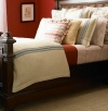 Lauren by Ralph Lauren Bedding Lake House Tan & Blue Herringbone Stripe Comforter; FULL / QUEEN