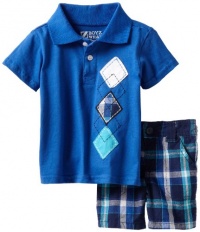Nannette Baby-boys Infant 2 Piece Knit Shirt and Woven Short Set, Blue, 18 Months Nannette Baby-boys Infant 2 Piece Knit Shirt and Woven Short Set, Blue, 18 Months