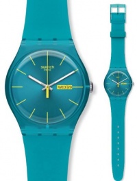 Swatch Men's SUOL700 Quartz Turquoise Dial Measures Seconds Plastic Watch Swatch Men's SUOL700 Quartz Turquoise Dial Measures Seconds Plastic Watch